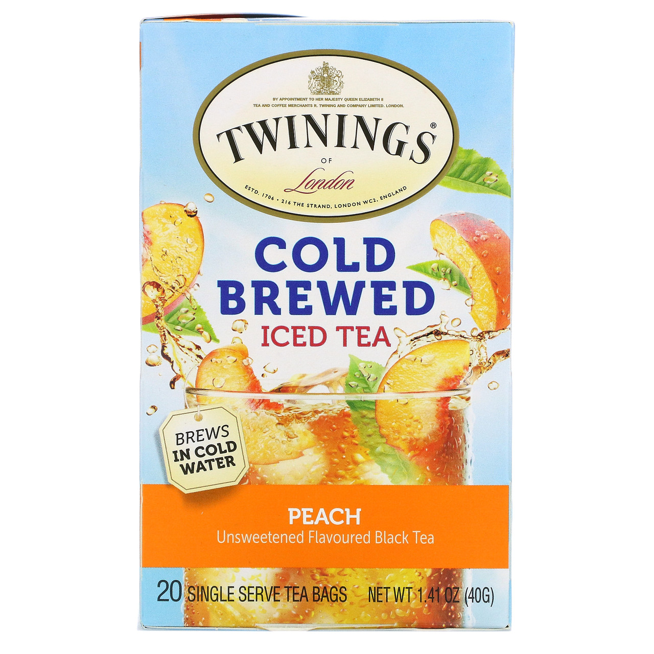 TWININGS PEACH COLD BRW ( 6 X 20 BAG )
