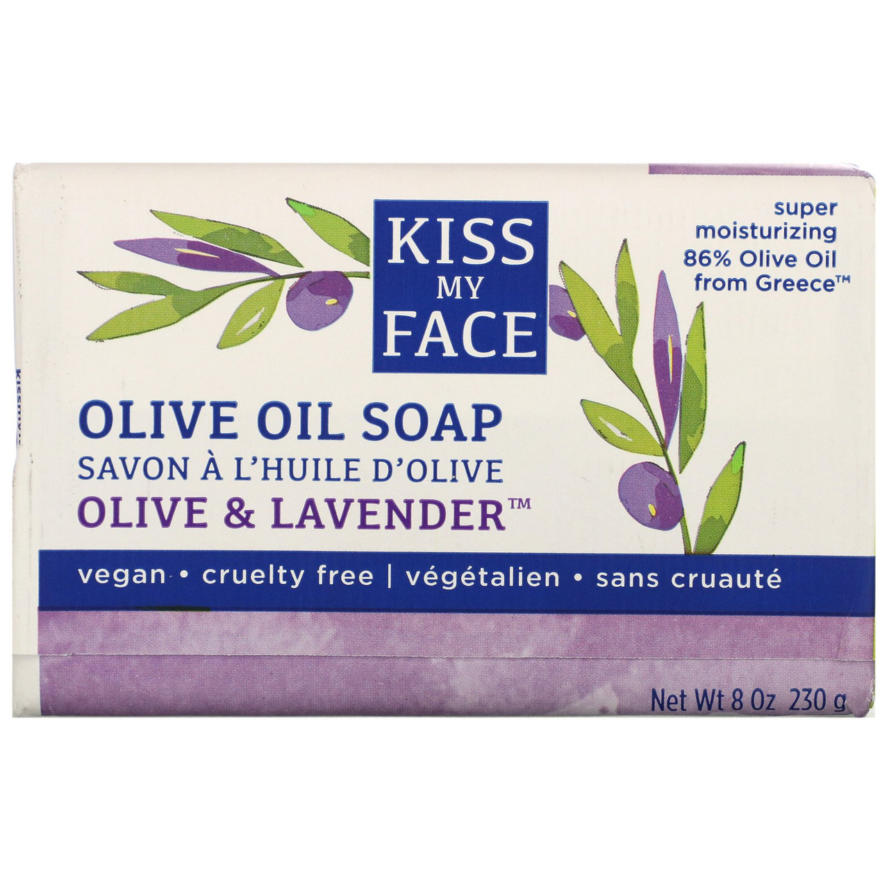Kiss My Face Olive & Lavender Bar Soap (1x8 Oz)