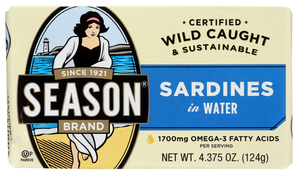 SEASN SARD CLUB I/WATER ( 12 X 4.38 OZ )