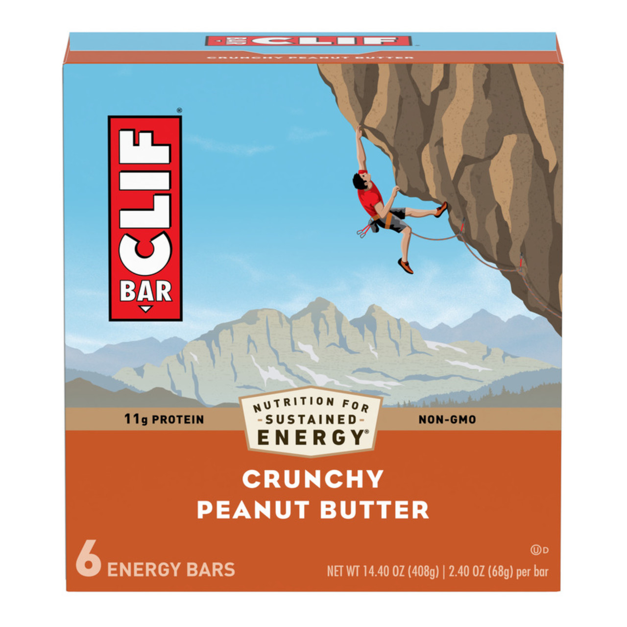 OG3 CLIF CRNCHY PBTR BAR ( 9 X 6 PACK )