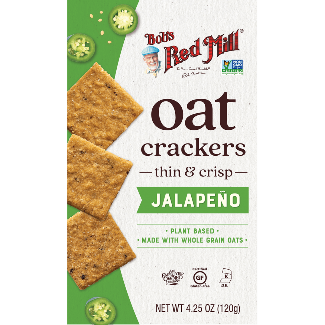 BOBS CRACKERS OAT JLPENO ( 5 X 4.25 OZ )