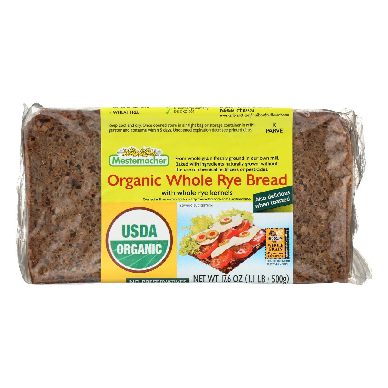 OG2 MEST WHOLE RYE BRD ( 12 X 17.6 OZ   )