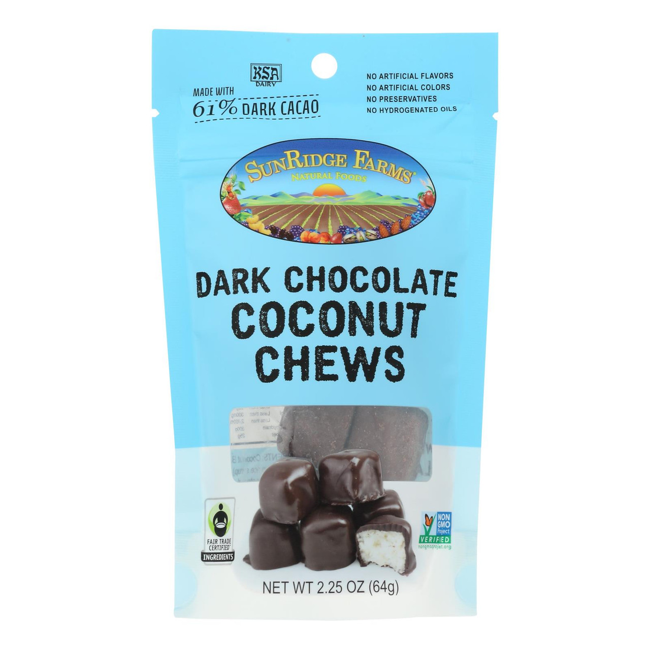 SUNRDG CNUT CHW DRK CHOC ( 8 X 2.25 OZ )