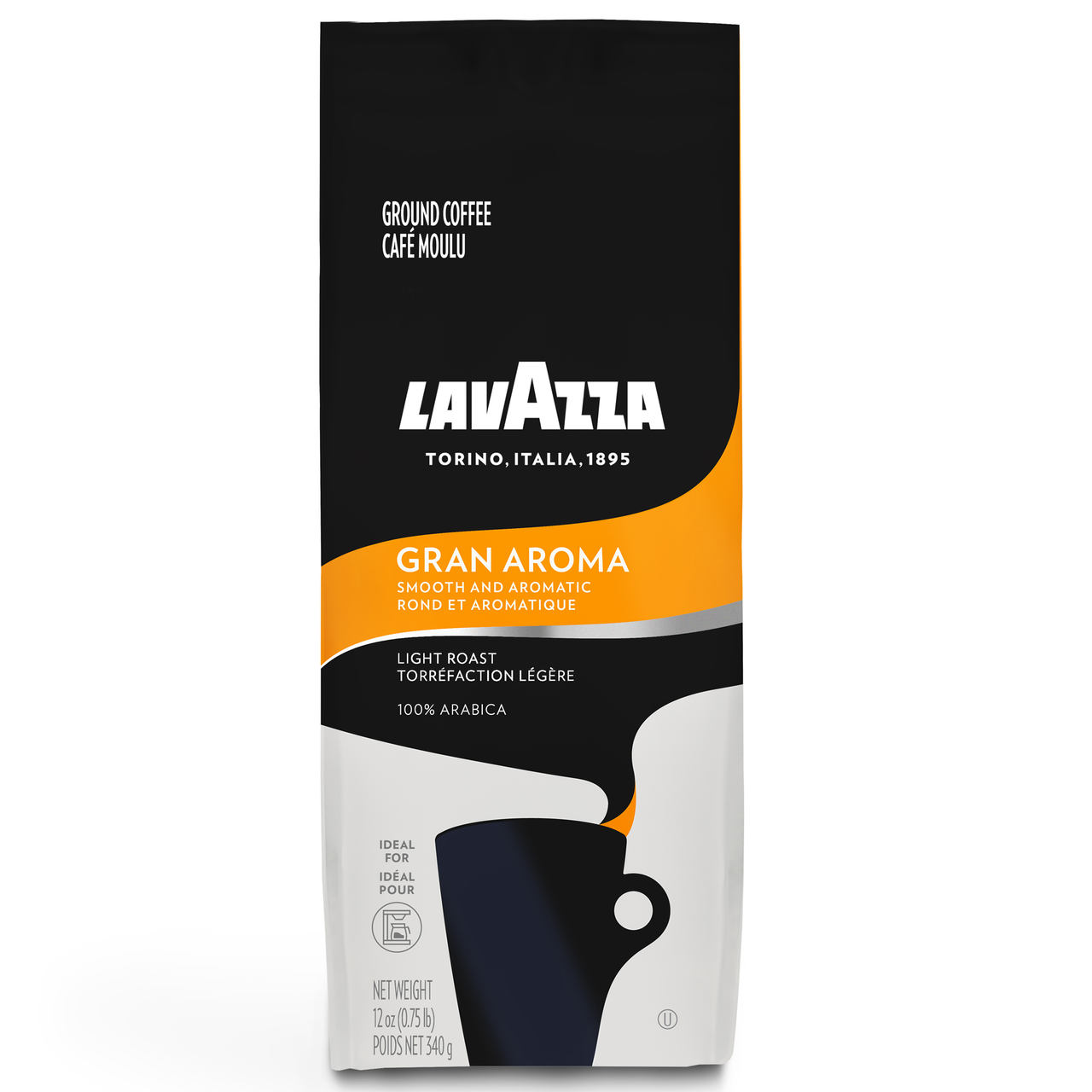 Lavazza Gran Aroma Medium Roast Ground Coffee (6x12 OZ)