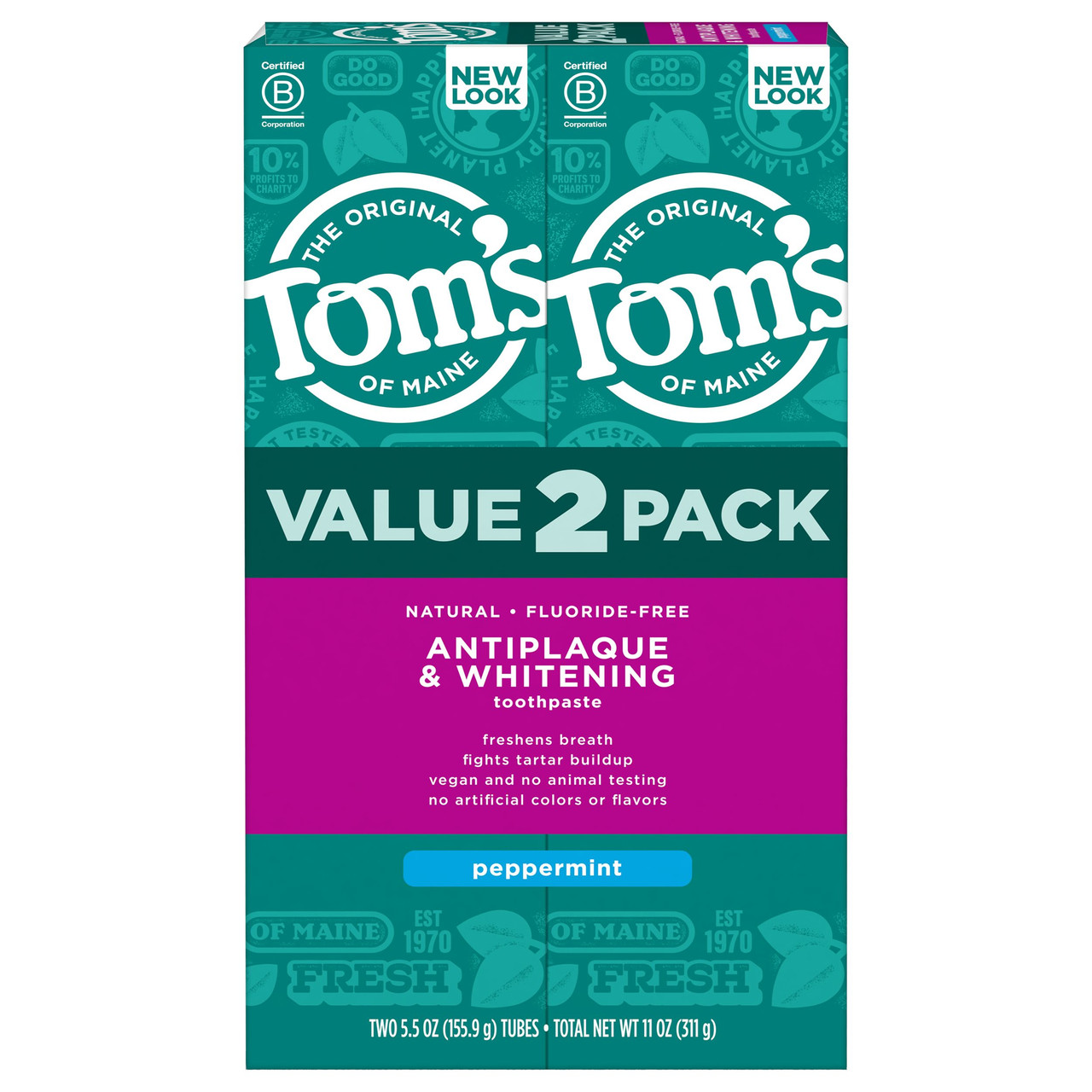 TOMS TTHPST ANTI PLQ WHT ( 3 X 2 PACK )